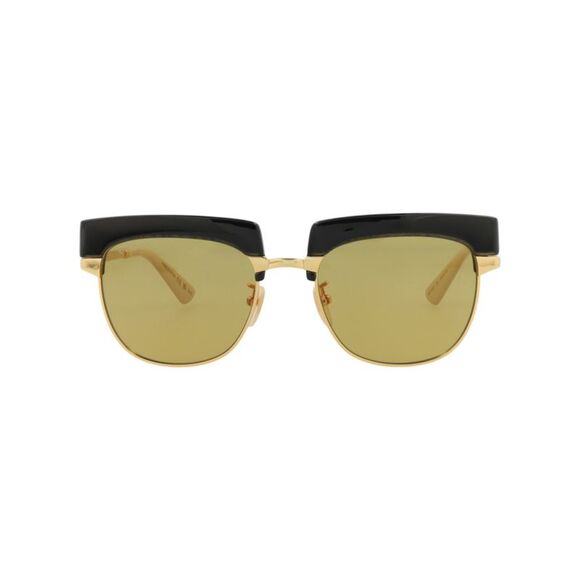 Gucci Square-Frame Metal Sunglasses Gold Mens - Picture 1 of 6